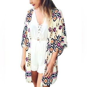 DELEY Women’s Chiffon Casual Kaftan Jacket Kimono Style Swimsuit Cover